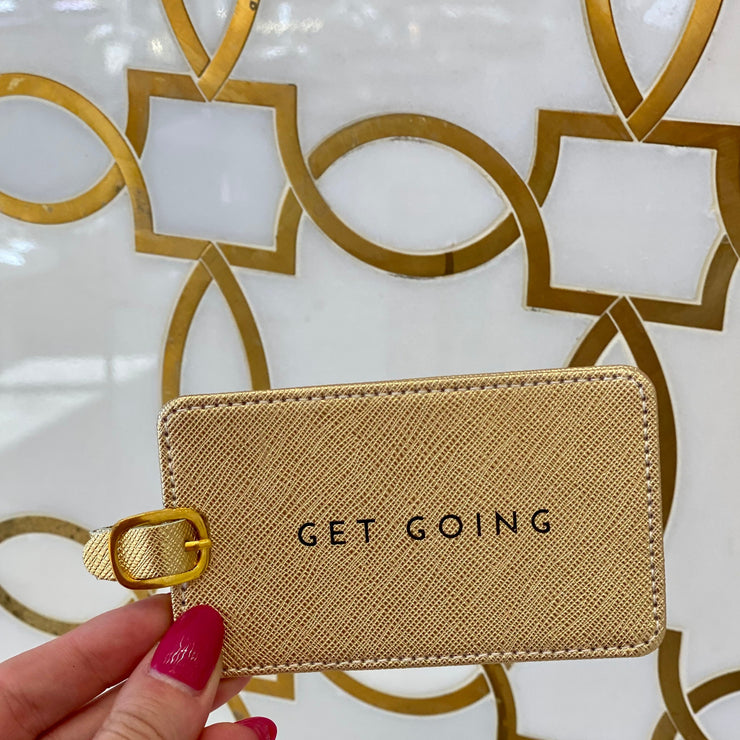 GOLD LUGGAGE TAGS Unplug Soy Candles
