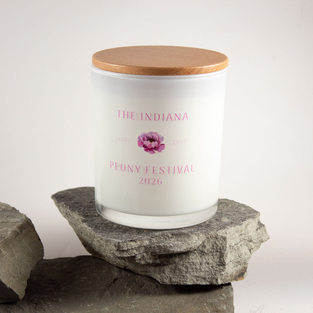 INDIANA PEONY FESTIVAL PRINTED CANDLE