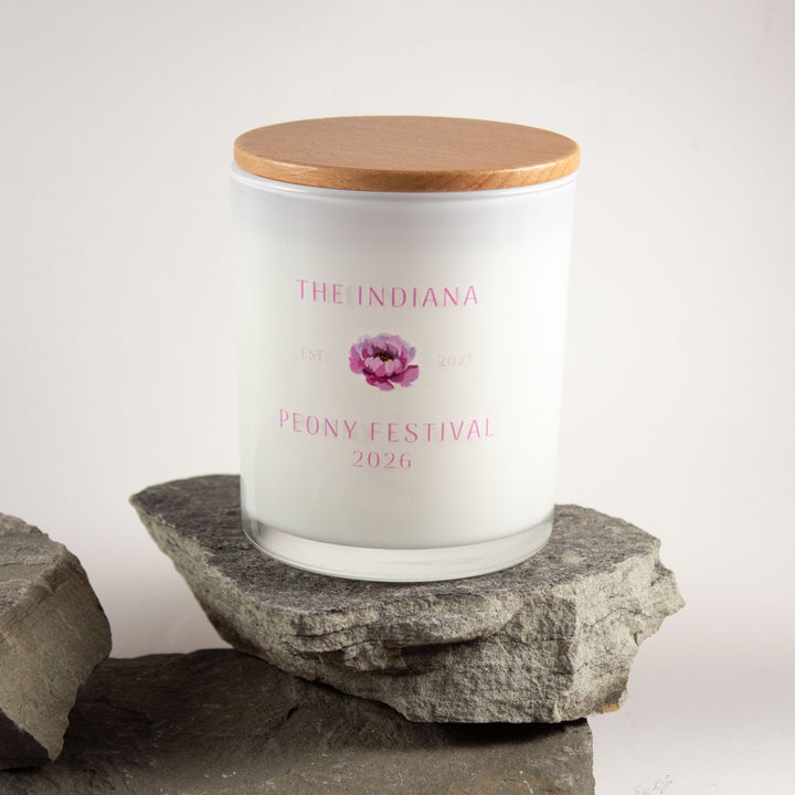 INDIANA PEONY FESTIVAL PRINTED CANDLE