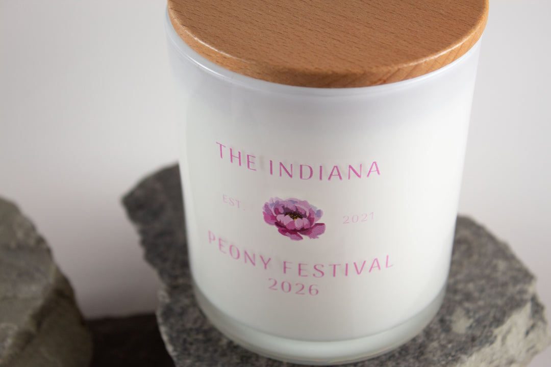 INDIANA PEONY FESTIVAL PRINTED CANDLE