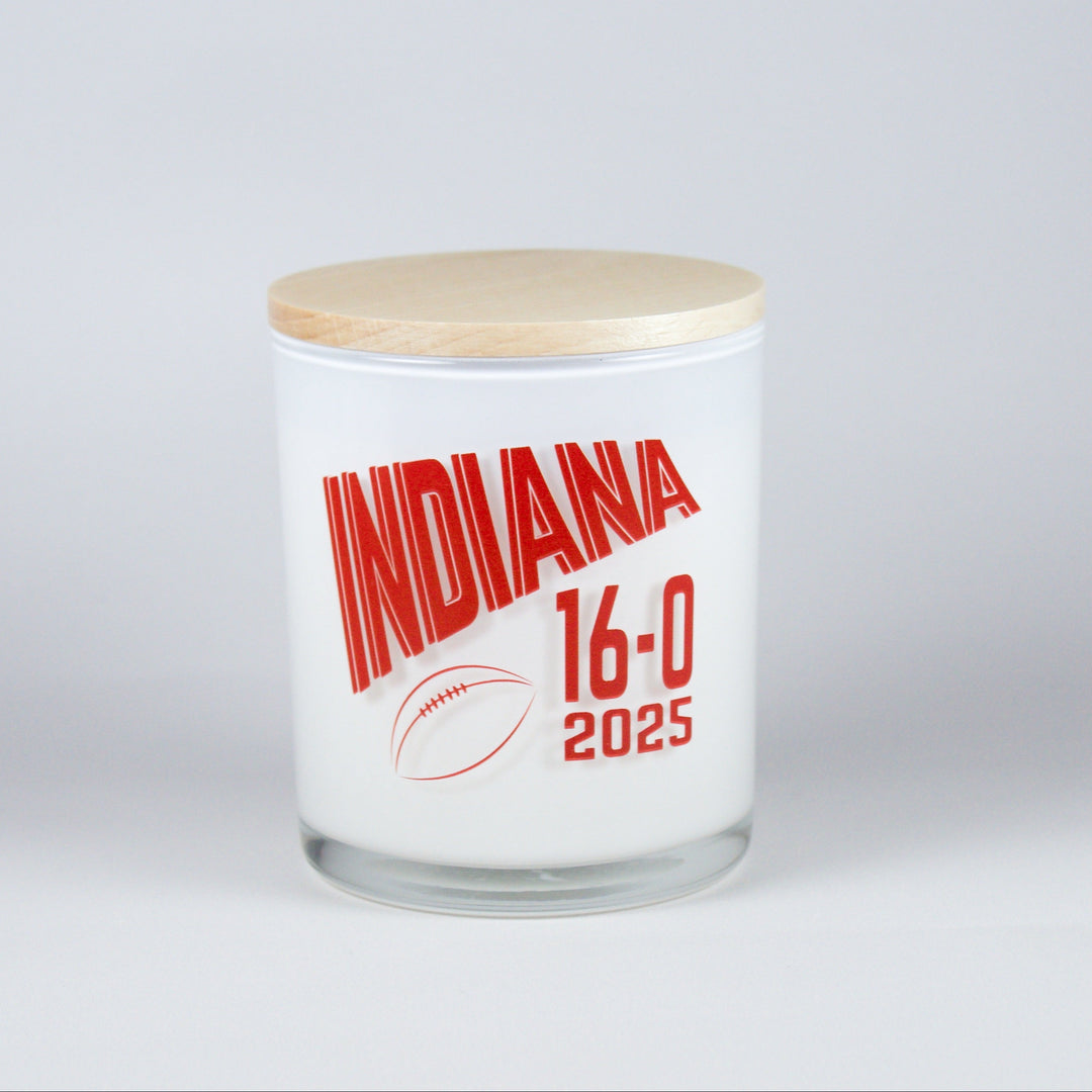 INDIANA UNDEFEATED PRINTED CANDLE
