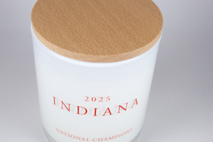 INDIANA FOOTBALL NATIONAL CHAMPS PRINTED CANDLE