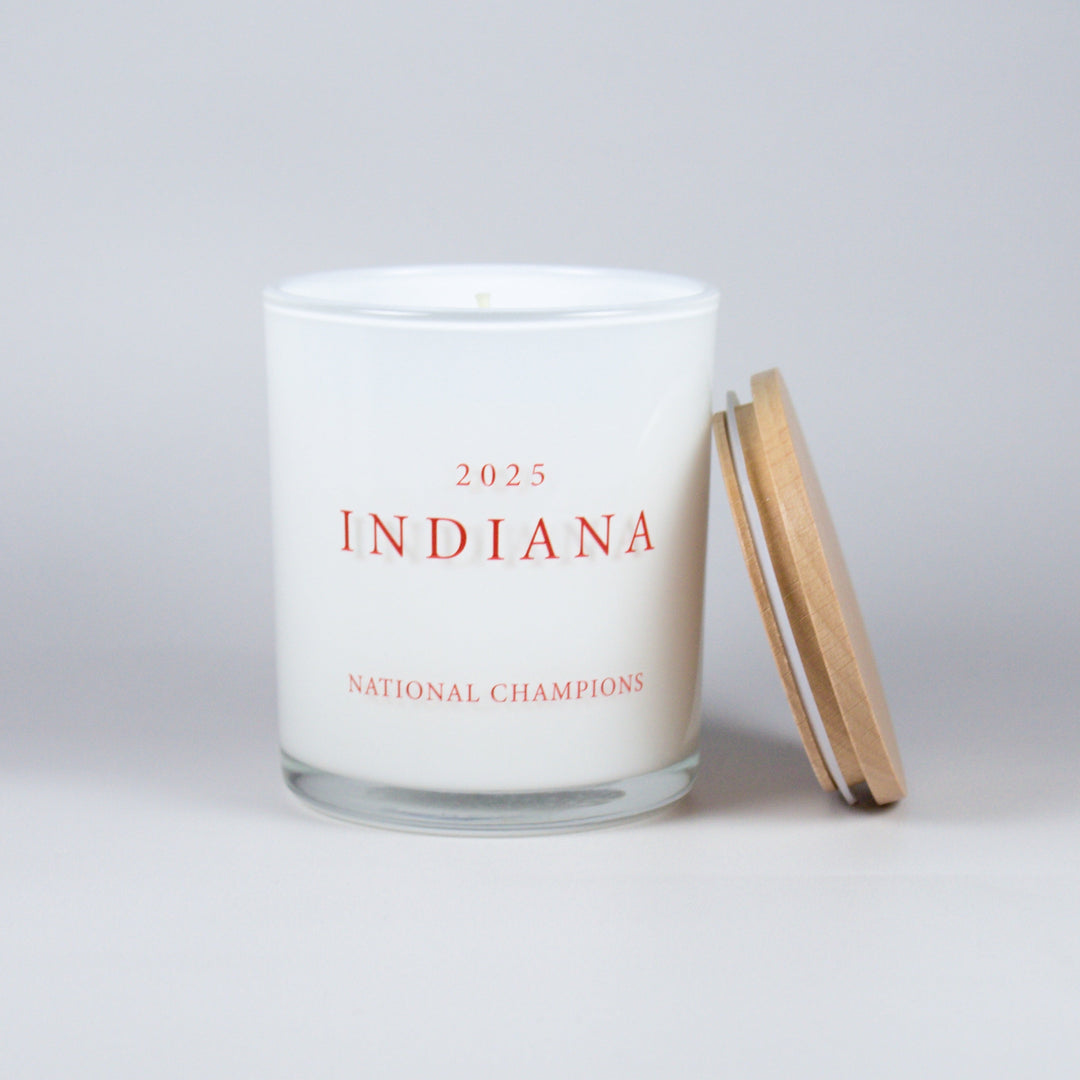INDIANA FOOTBALL NATIONAL CHAMPS PRINTED CANDLE