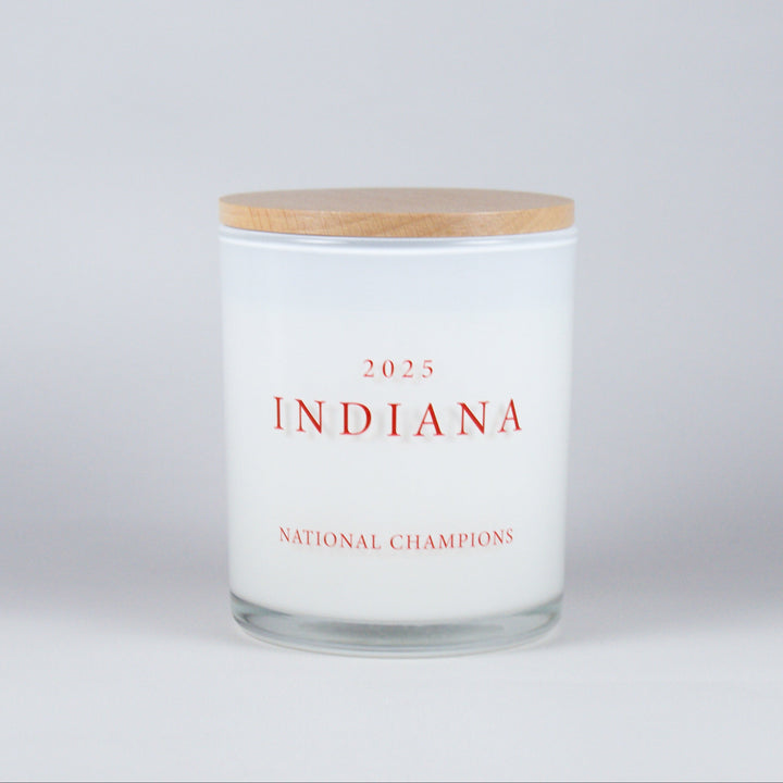 INDIANA FOOTBALL NATIONAL CHAMPS PRINTED CANDLE