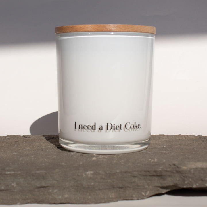 I NEED A DIET COKE CUSTOMIZABLE CANDLE