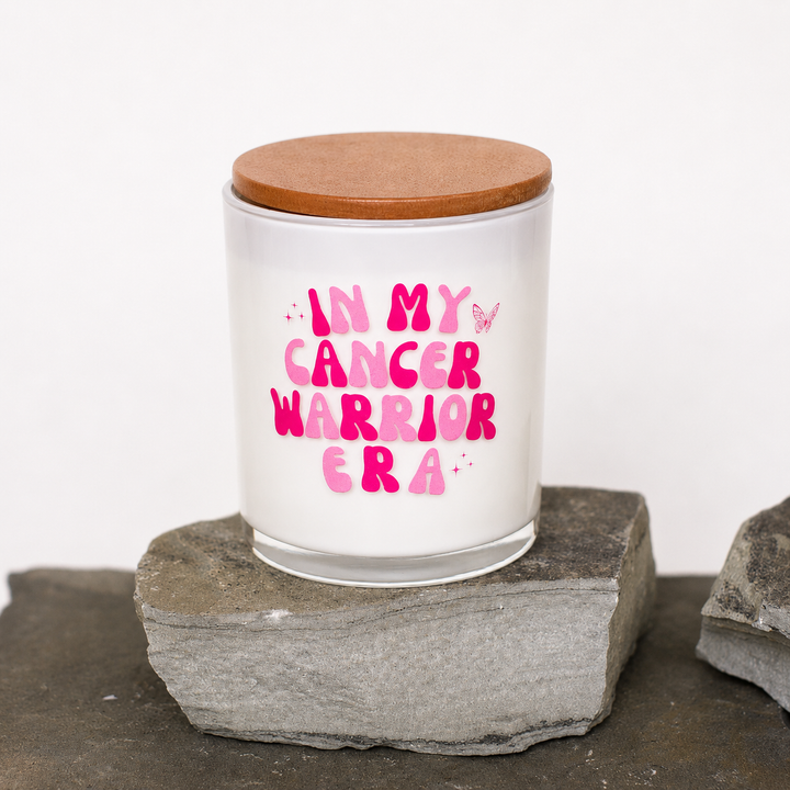 IN MY CANCER WARRIOR ERA- BREAST CANCER CANDLE