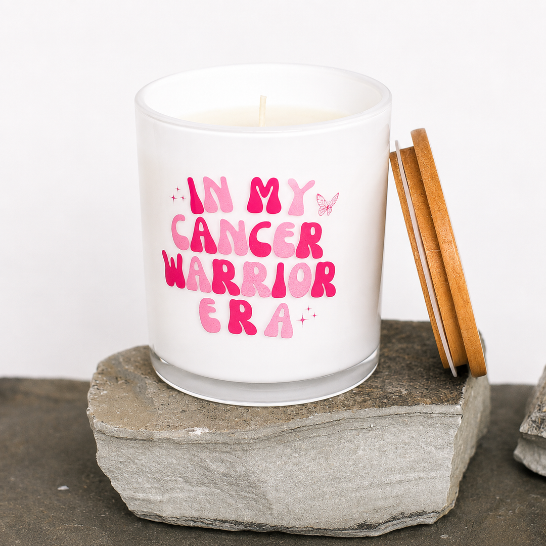 IN MY CANCER WARRIOR ERA- BREAST CANCER CANDLE