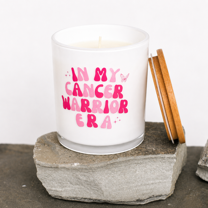 IN MY CANCER WARRIOR ERA- BREAST CANCER CANDLE