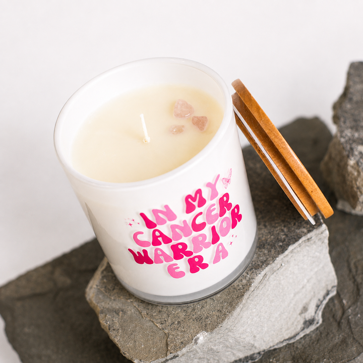IN MY CANCER WARRIOR ERA- BREAST CANCER CANDLE