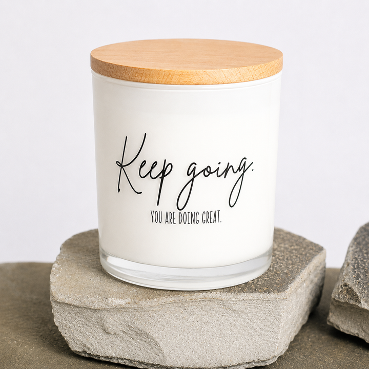 KEEP GOING PRINTED CANDLE
