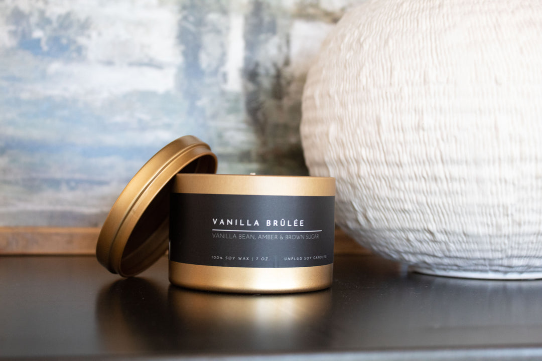 MATTE GOLD TIN CANDLE
