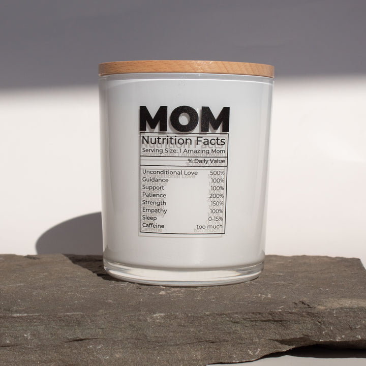 MOM NUTRITION FACTS CANDLE