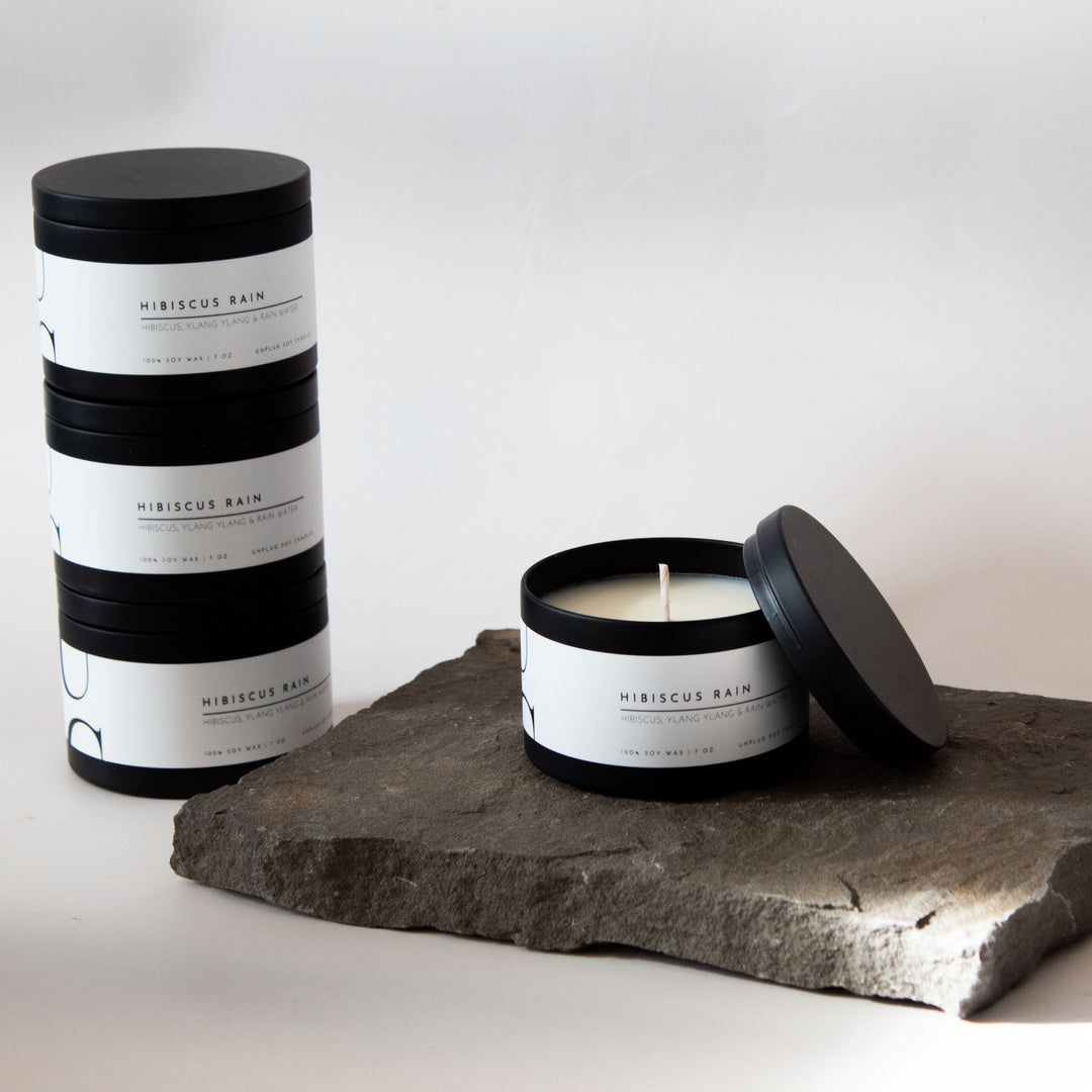 MATTE BLACK TIN CANDLE