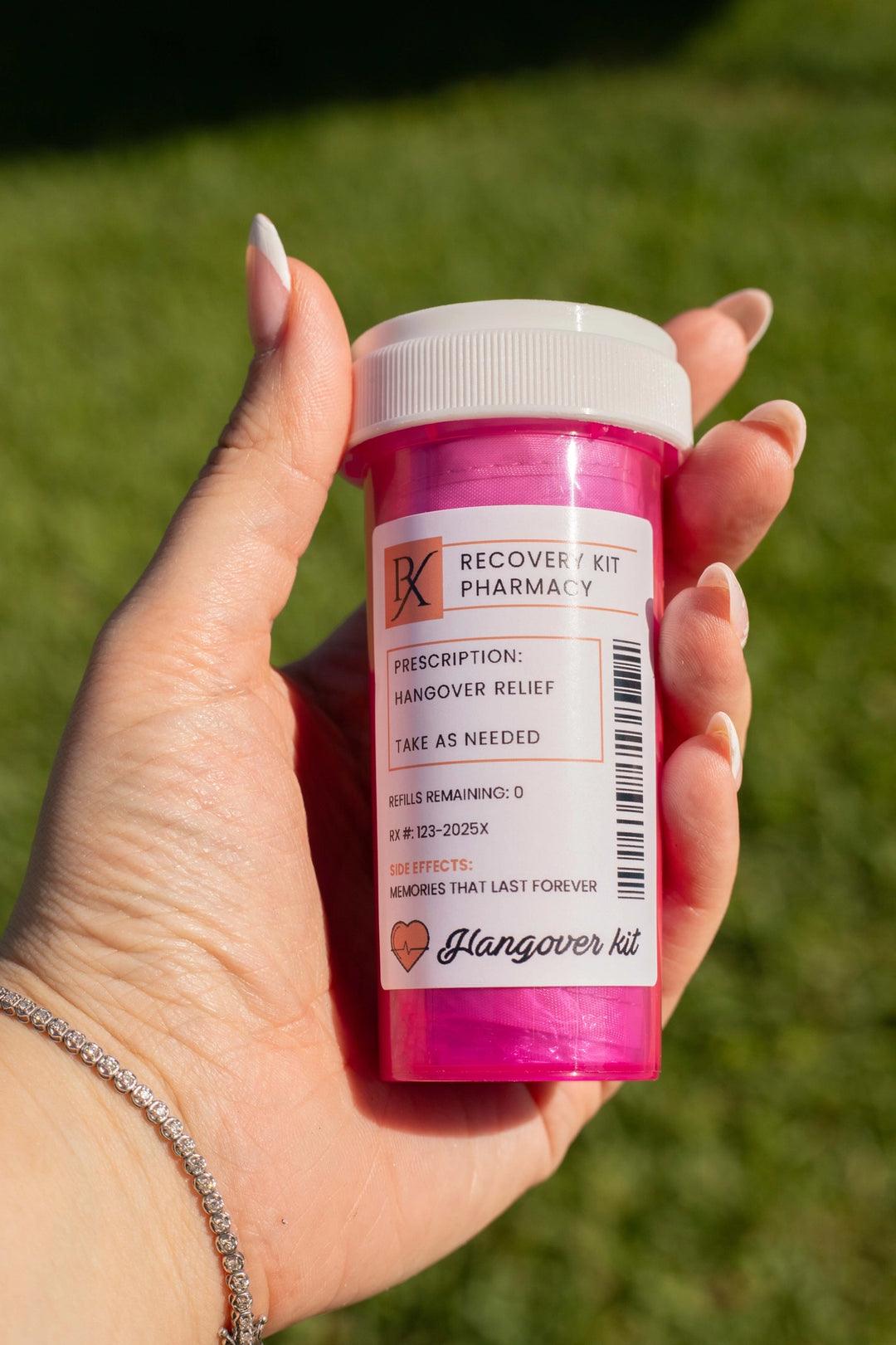MINI PRESCRIPTION BOTTLE HANGOVER KIT