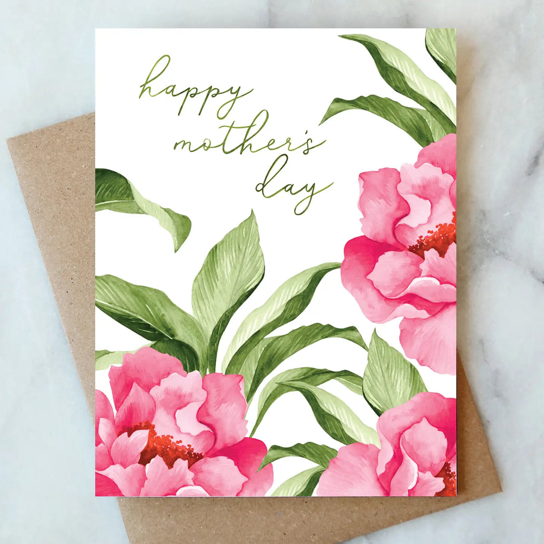 HAPPY MOTHER'S DAY PEONY GREETING CARD