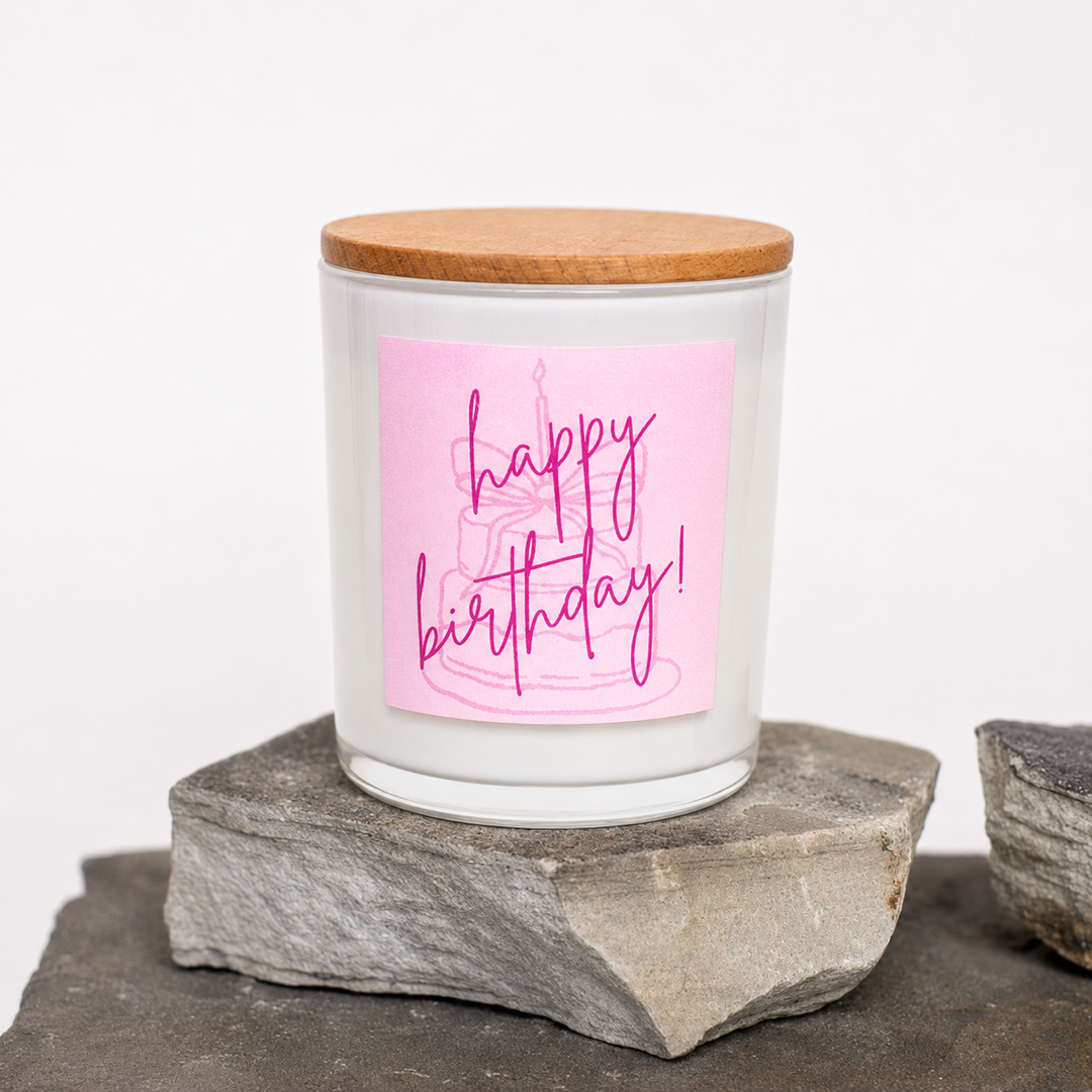 PINK HAPPY BIRTHDAY CANDLE