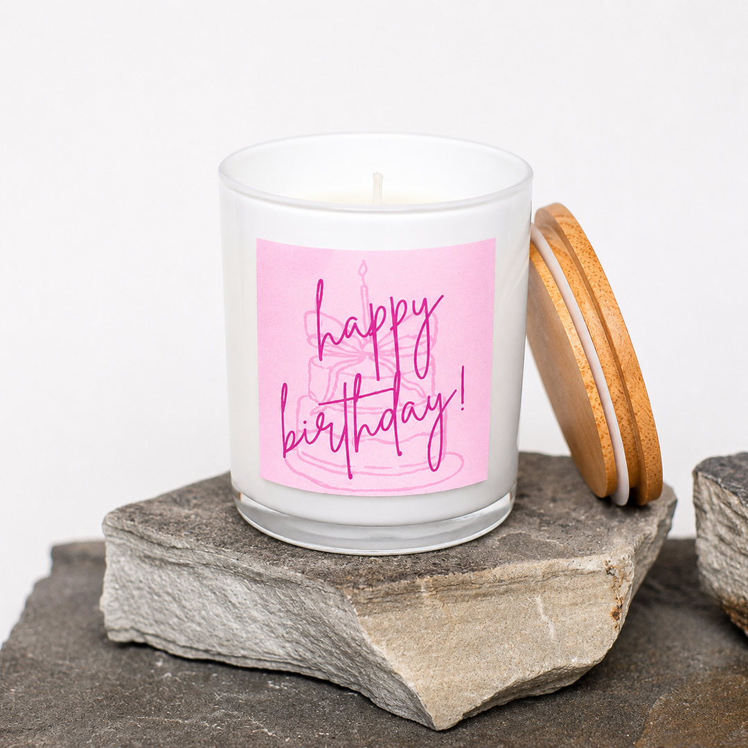 PINK HAPPY BIRTHDAY CANDLE
