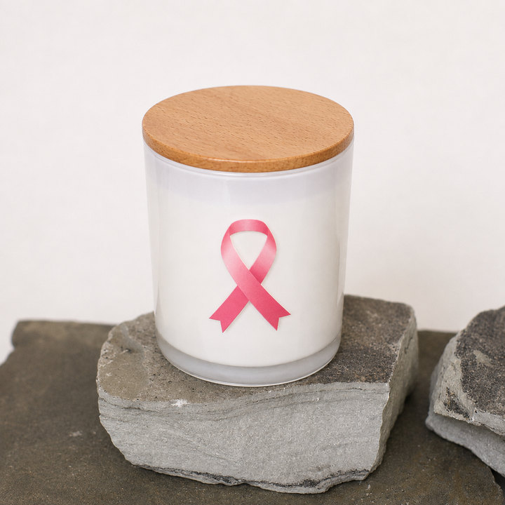 PINK RIBBON- BREAST CANCER CANDLE