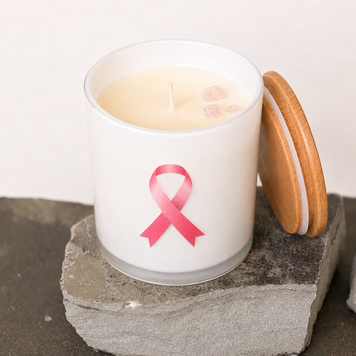 PINK RIBBON- BREAST CANCER CANDLE