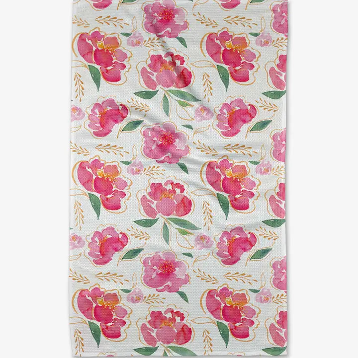PINK PEONY TEA TOWEL