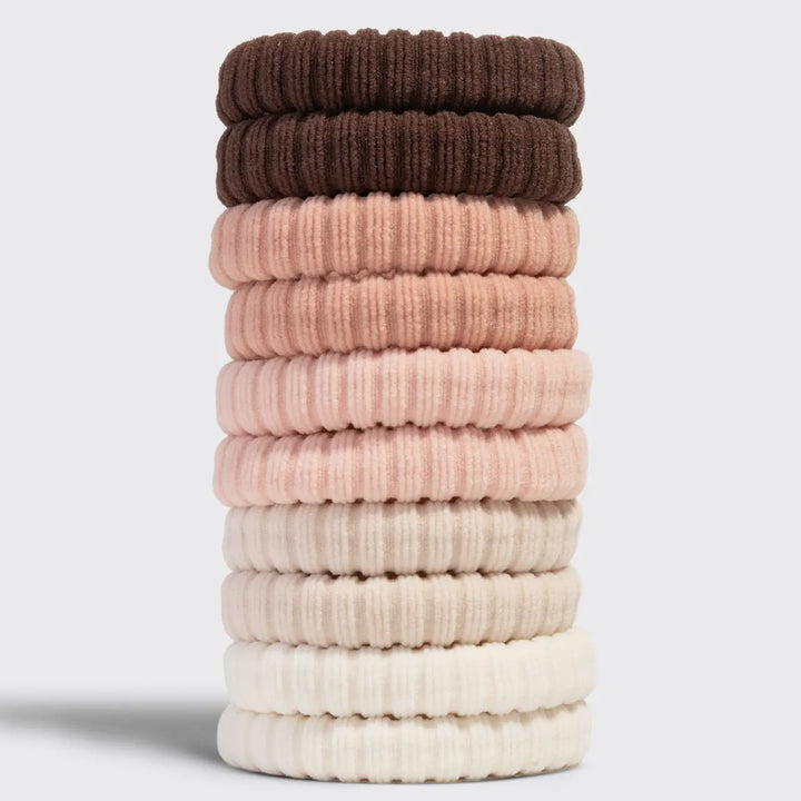 RIBBED HAIR ELASTICS-10 PC