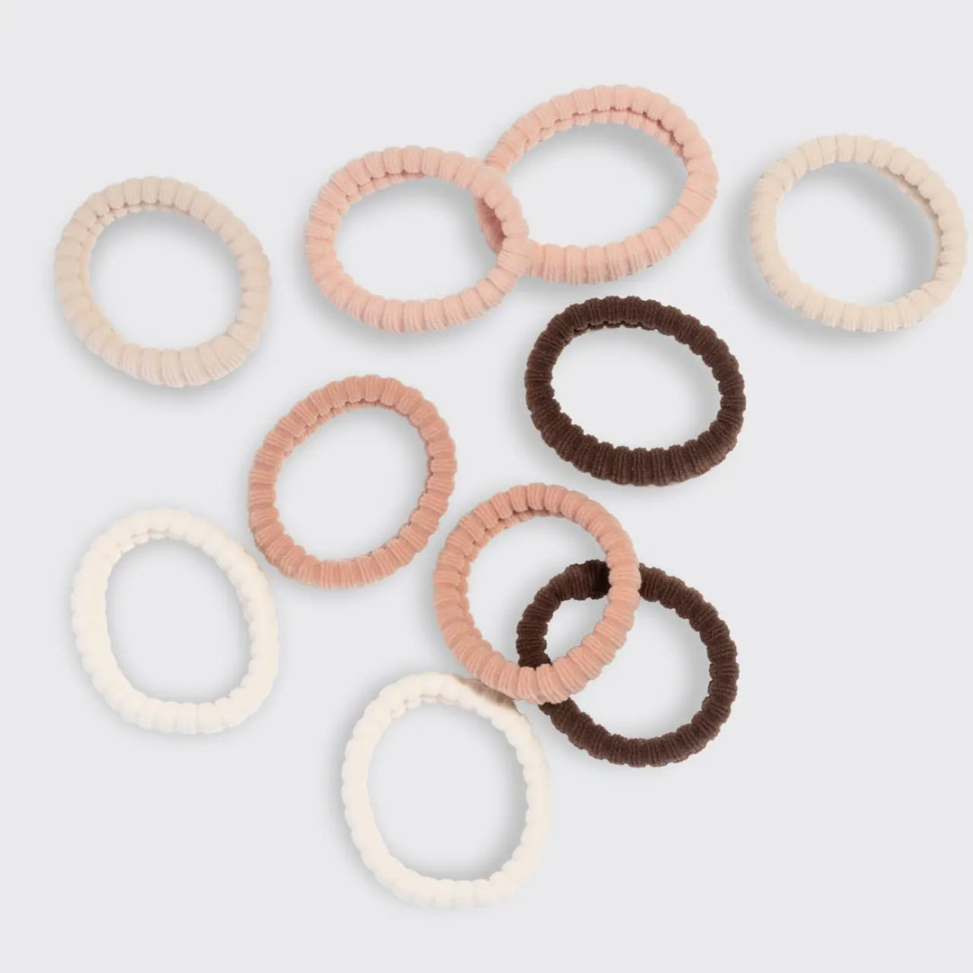 RIBBED HAIR ELASTICS-10 PC