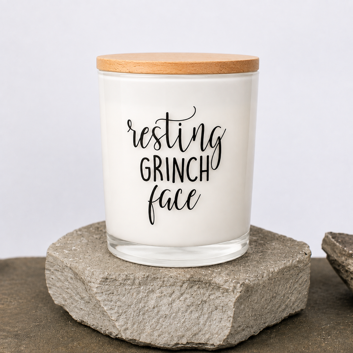 RESTING GRINCH FACE CANDLE