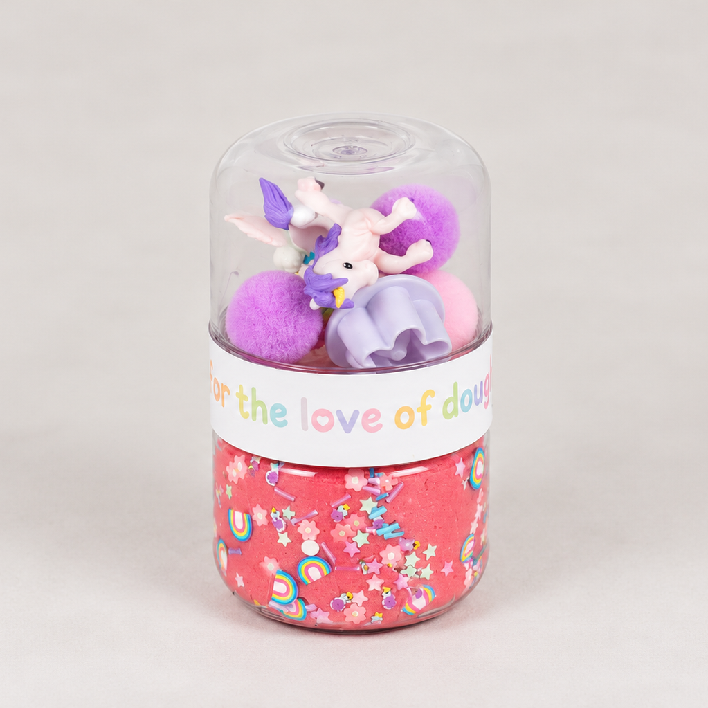 SENSORY DOUGH JAR - UNICORN RAINBOW