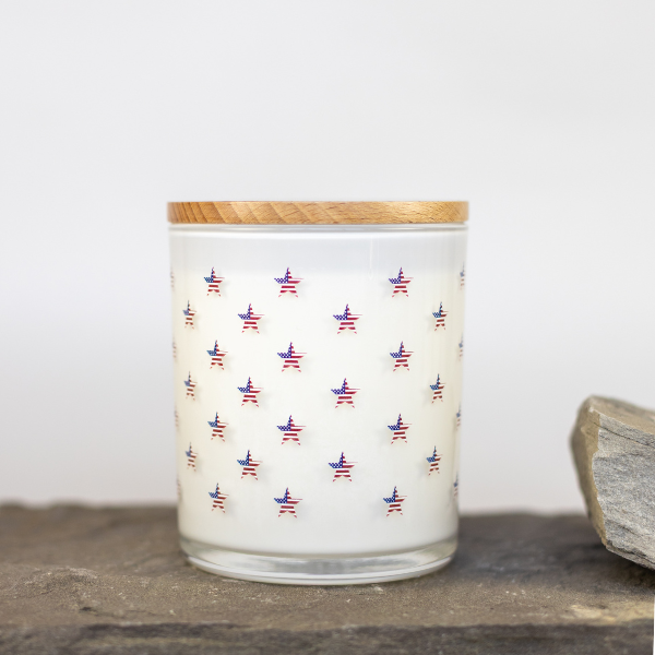 STAR FLAG WRAP CANDLE