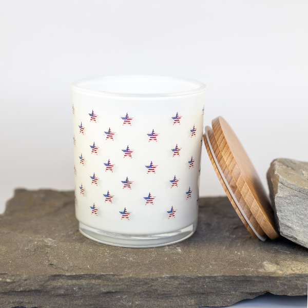 STAR FLAG WRAP CANDLE