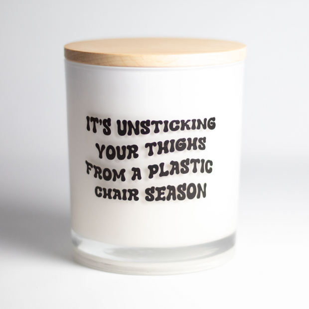 unsticking thighs candle