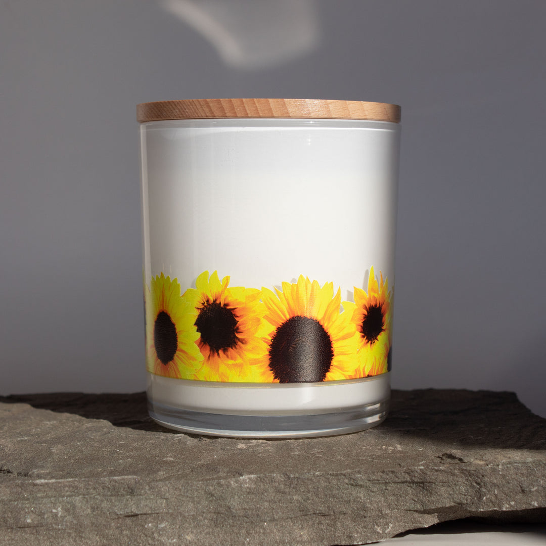SUNFLOWER WRAP CANDLE
