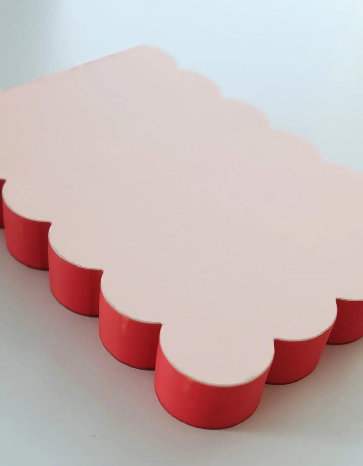 PEACH + PERSIMMON SCALLOPED NOTEPAD (Copy)