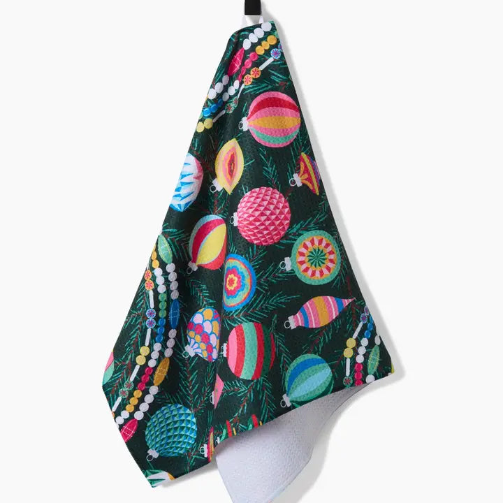 SHINY ORNAMENTS TEA TOWEL