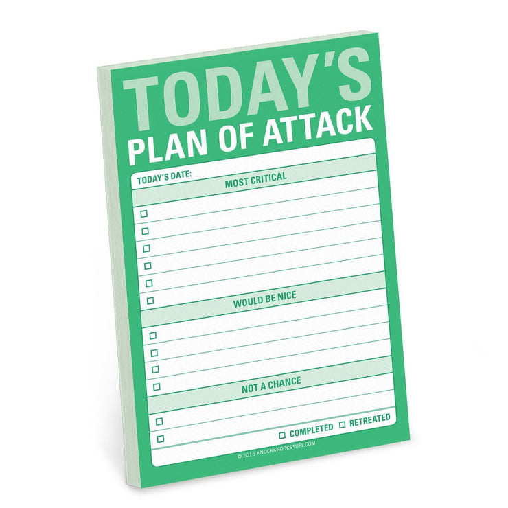 TODAY'S PLAN OF ATTACK
