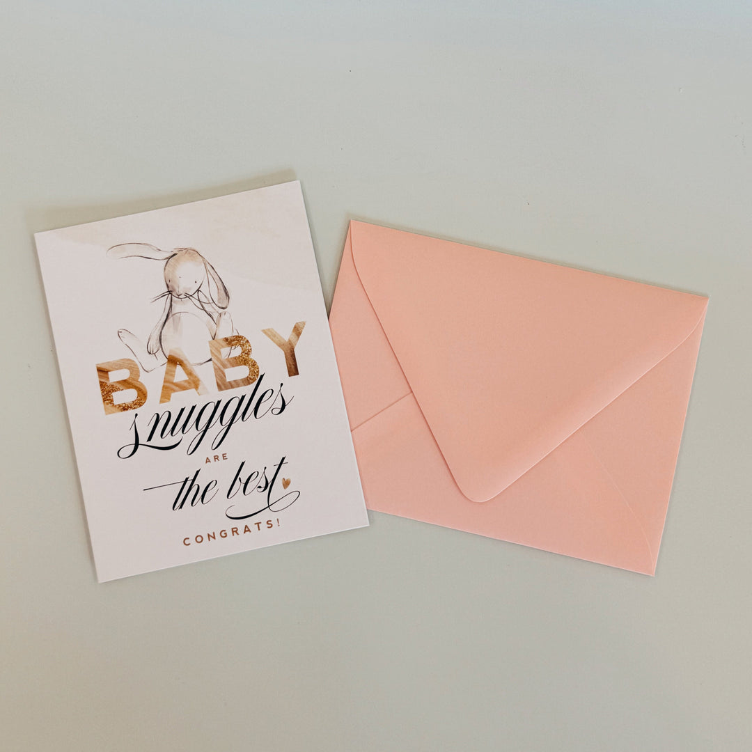 BABY SNUGGLES GREETING CARD