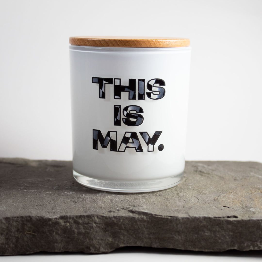 THIS IS MAY PRINTED CANDLE