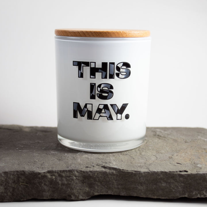 THIS IS MAY PRINTED CANDLE
