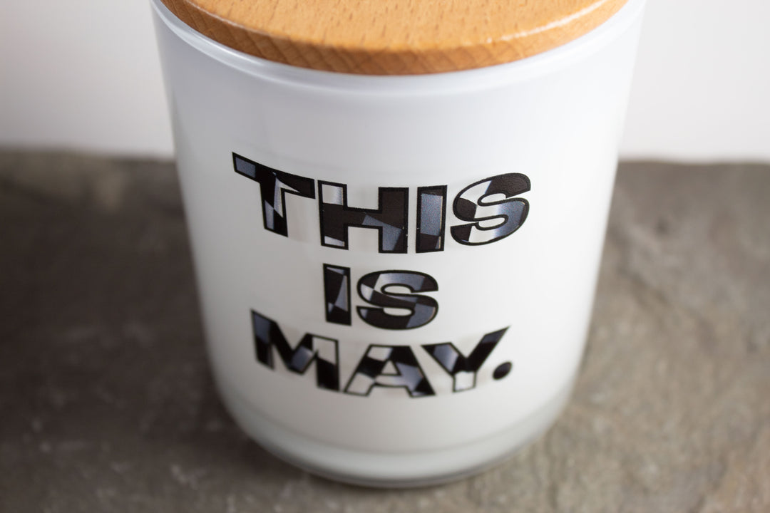 THIS IS MAY PRINTED CANDLE