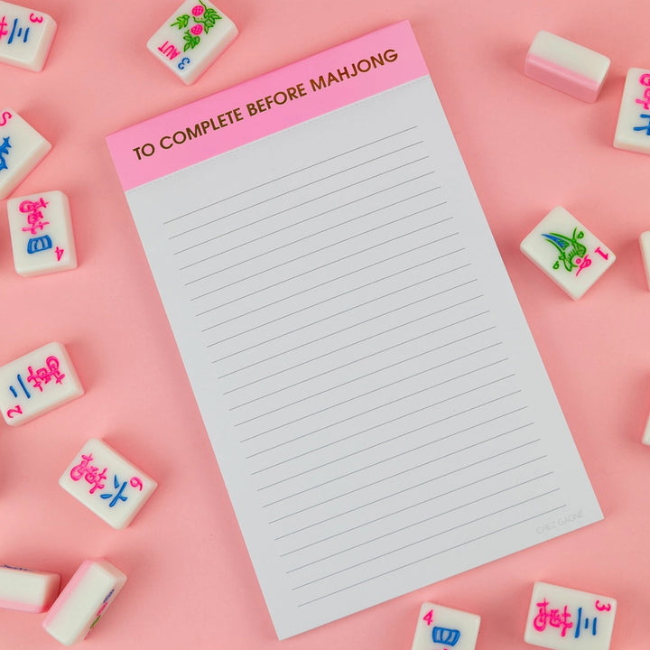 TO COMPLETE BEFORE MAHJONG LINED NOTEPAD