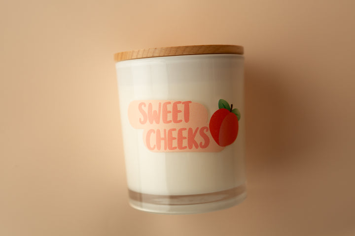 SWEET CHEEKS PRINTED CANDLE