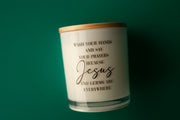 JESUS & GERMS PRINTED CANDLE