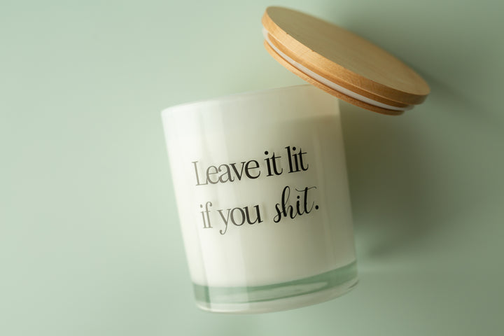 LEAVE IT LIT PRINTED CANDLE