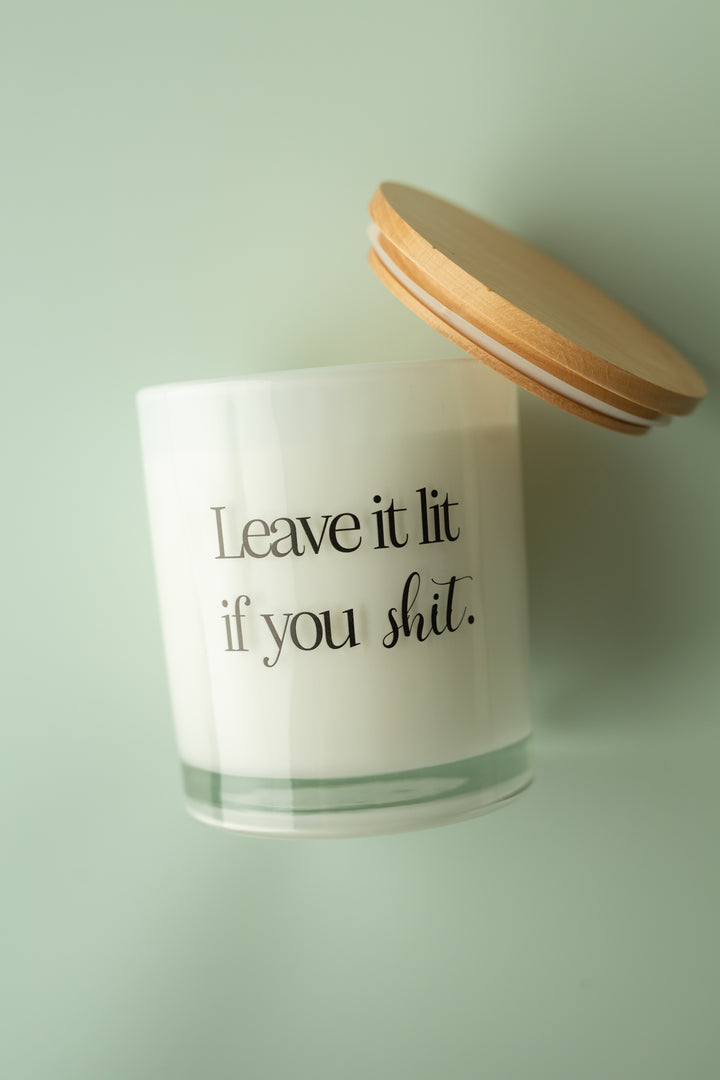 LEAVE IT LIT PRINTED CANDLE