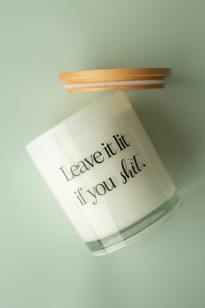 LEAVE IT LIT PRINTED CANDLE