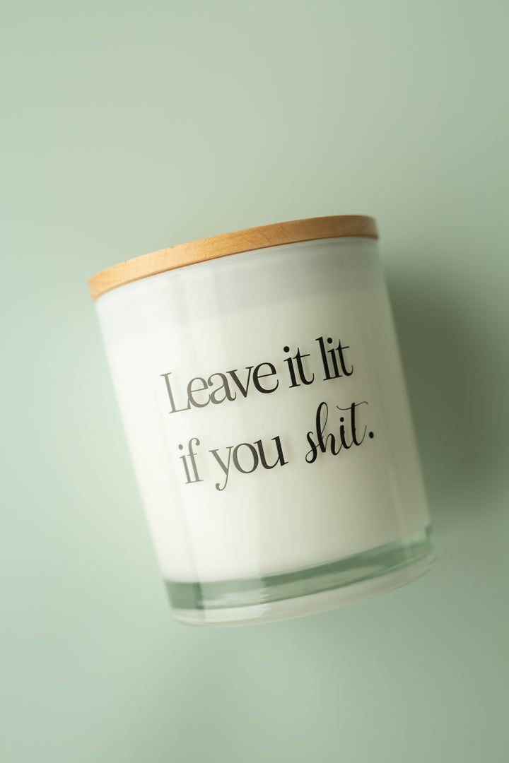 LEAVE IT LIT PRINTED CANDLE