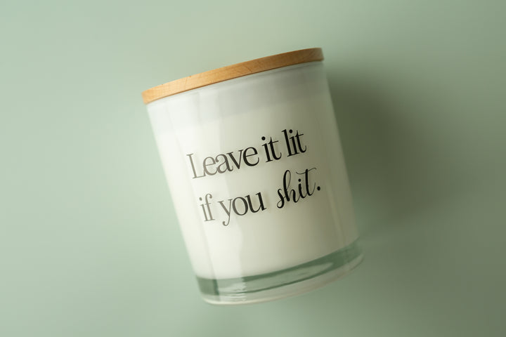LEAVE IT LIT PRINTED CANDLE