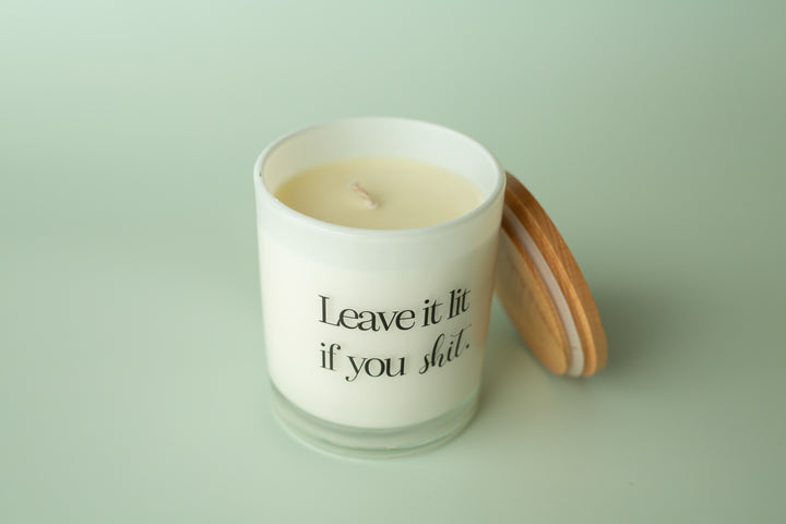 LEAVE IT LIT PRINTED CANDLE
