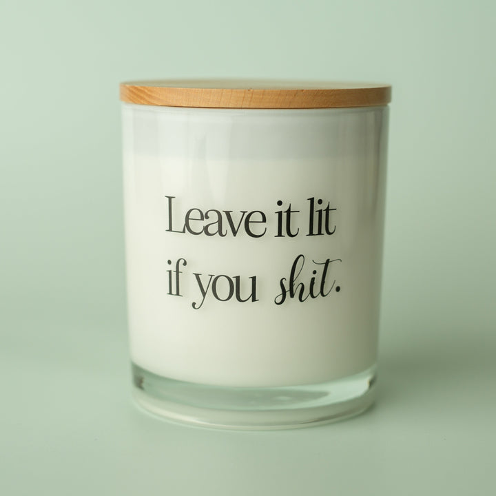 LEAVE IT LIT PRINTED CANDLE