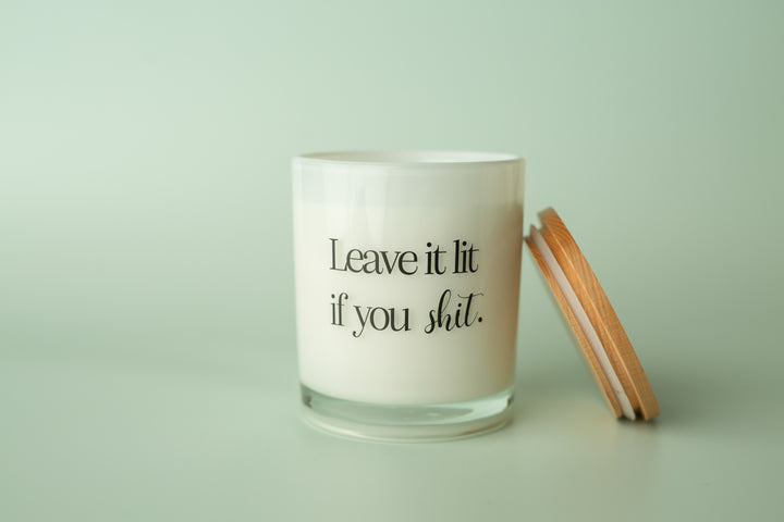 LEAVE IT LIT PRINTED CANDLE